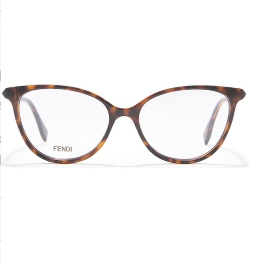Fendi 53mm Cat Eye Office Siren Optical Frames Havana Color Frame